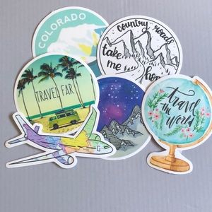 Waterproof travel stickers